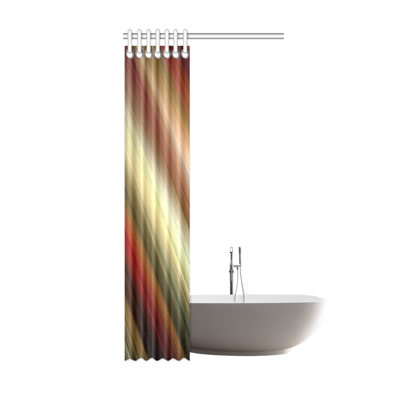 Fall Time Colored Gradient Diagonal Stripes Shower Curtain 36"x72"