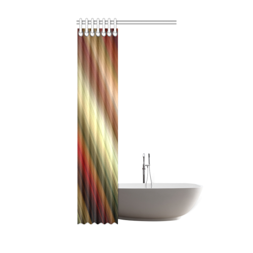 Fall Time Colored Gradient Diagonal Stripes Shower Curtain 36"x72"