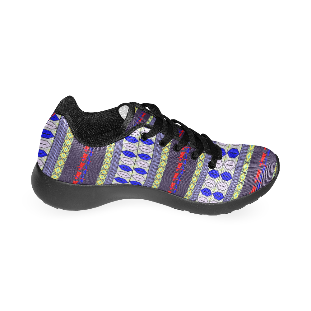 Colorful Geometric Horizontal Pattern Women’s Running Shoes (Model 020)