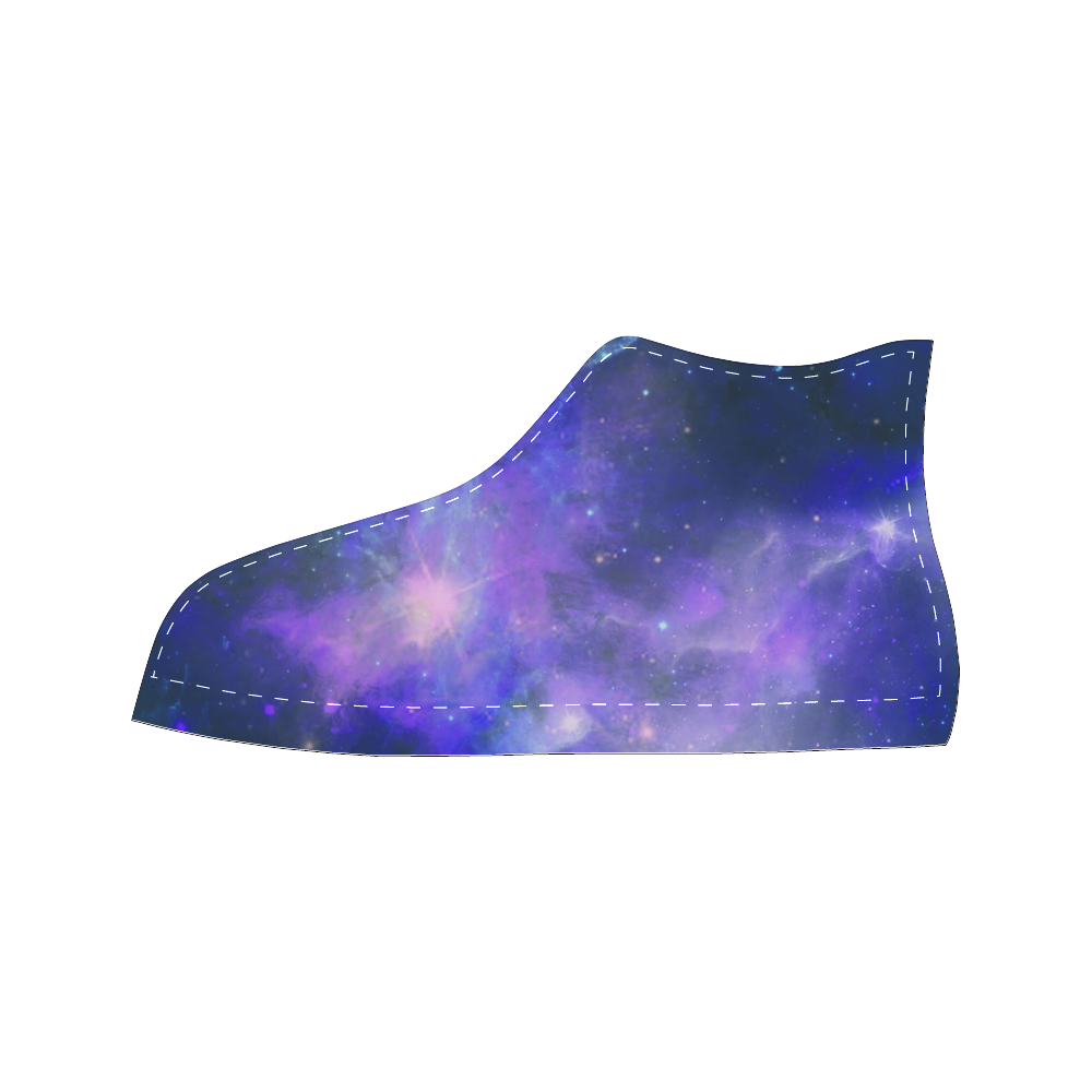 Blue Galaxy Men’s Classic High Top Canvas Shoes (Model 017)