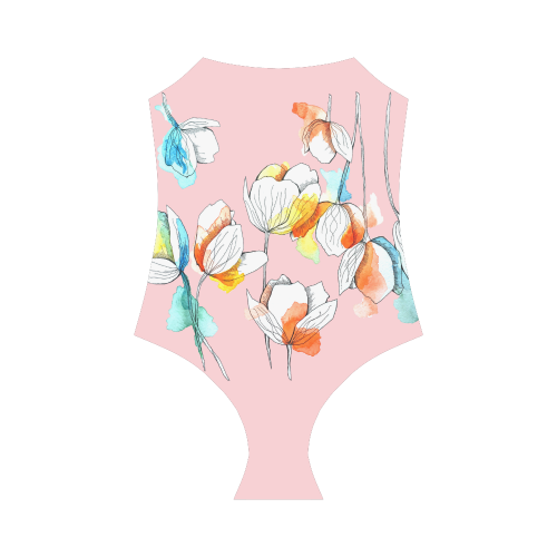 flowers Strap Swimsuit ( Model S05)