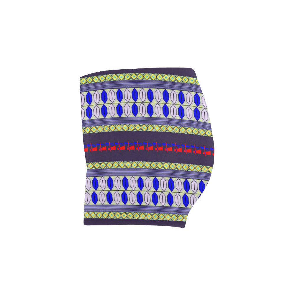 Colorful Geometric Horizontal Pattern Briseis Skinny Shorts (Model L04)