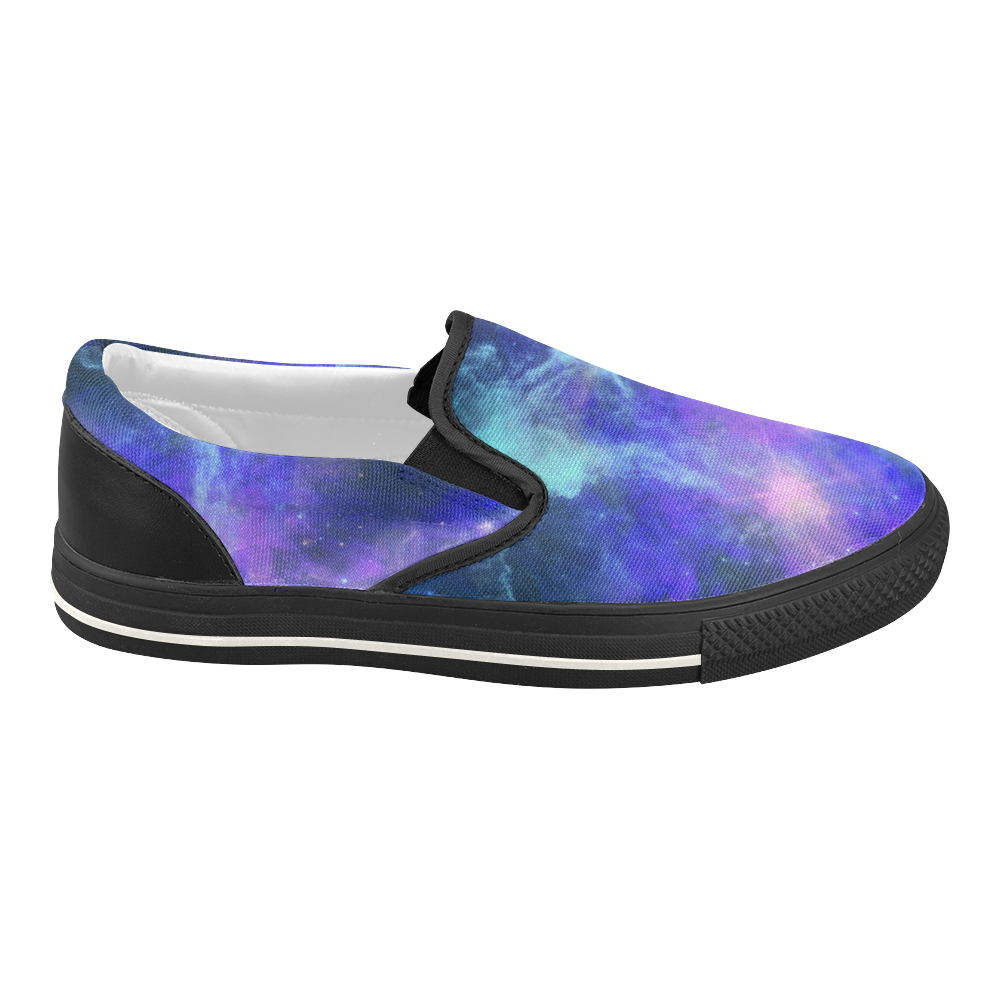 Blue Galaxy Women's Slip-on Canvas Shoes (Model 019)
