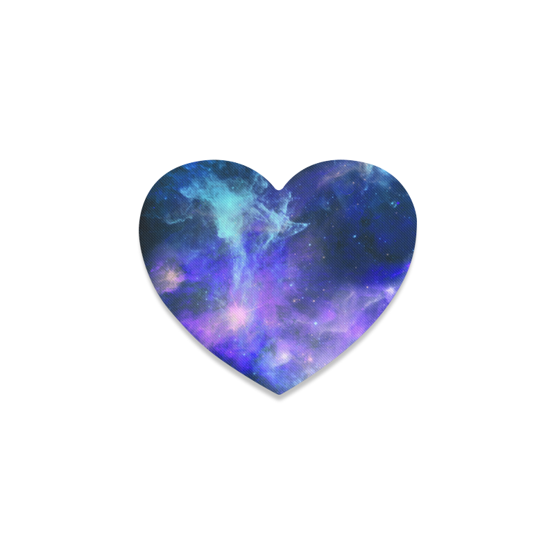 Blue Galaxy Heart Coaster