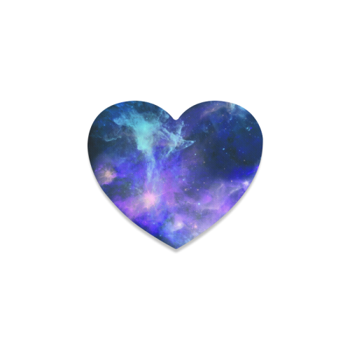 Blue Galaxy Heart Coaster