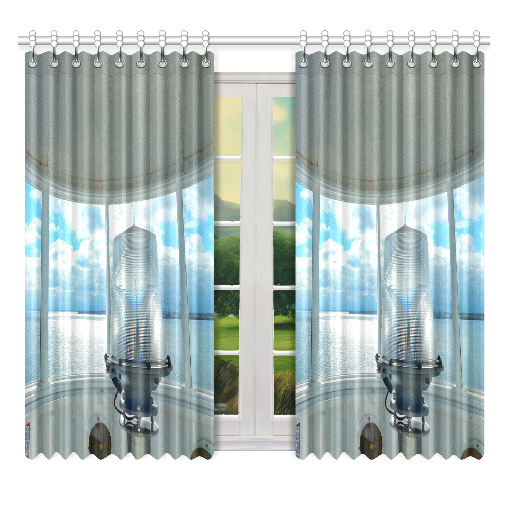 Lighthouse View Window Curtain 52" x 63"(One Piece)