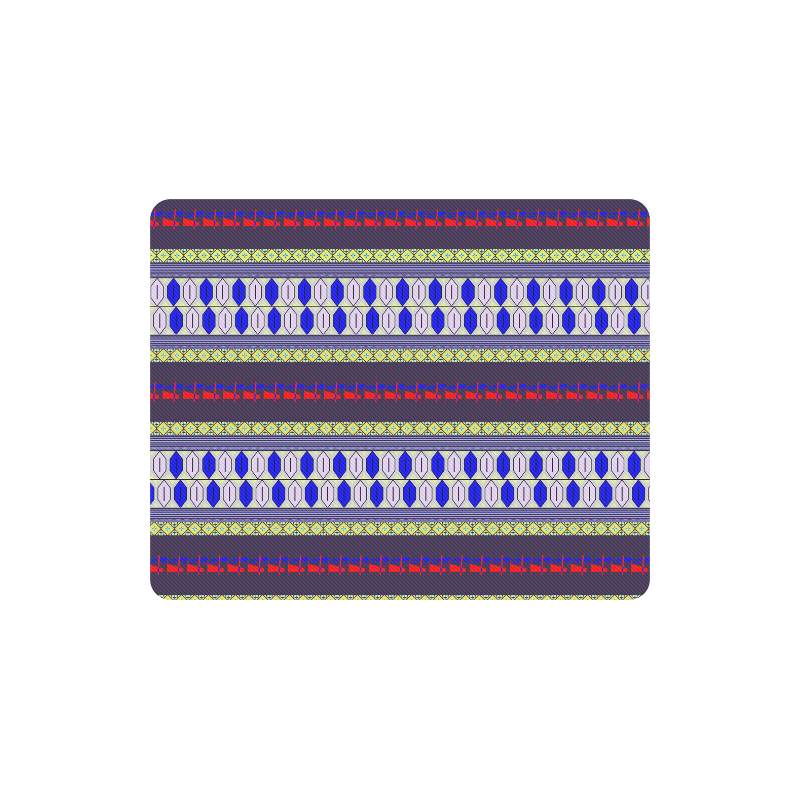 Colorful Geometric Horizontal Pattern Rectangle Mousepad