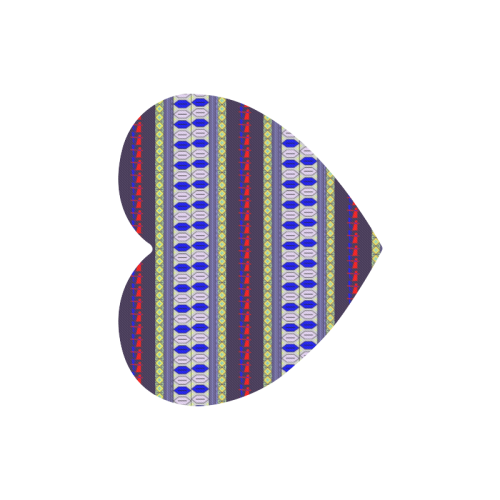 Colorful Geometric Horizontal Pattern Heart-shaped Mousepad
