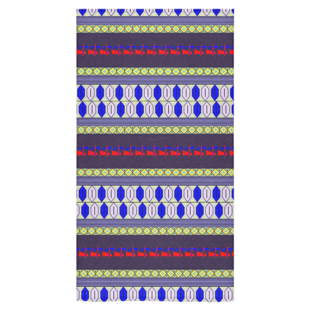 Colorful Geometric Horizontal Pattern Bath Towel 30"x56"