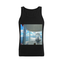 Lighthouse View Men's Shoulder-Free Tank Top (Model T33)