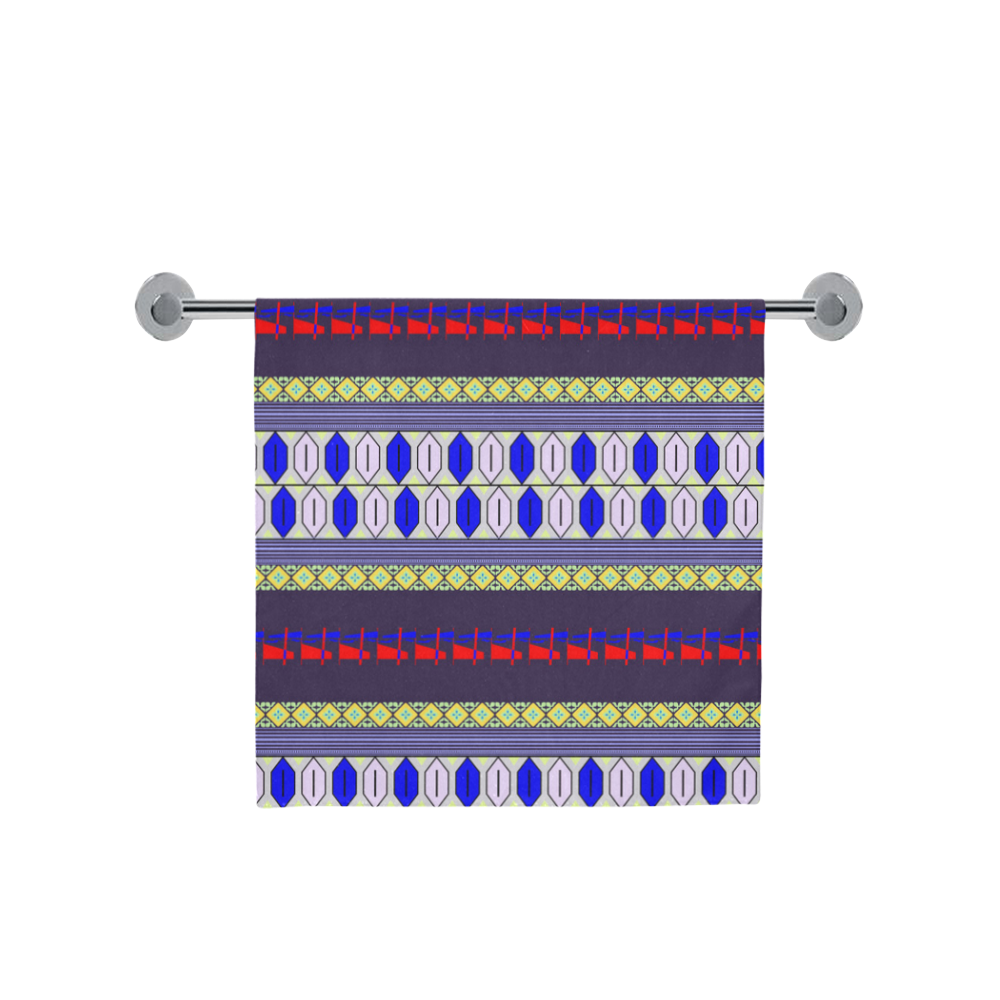 Colorful Geometric Horizontal Pattern Bath Towel 30"x56"