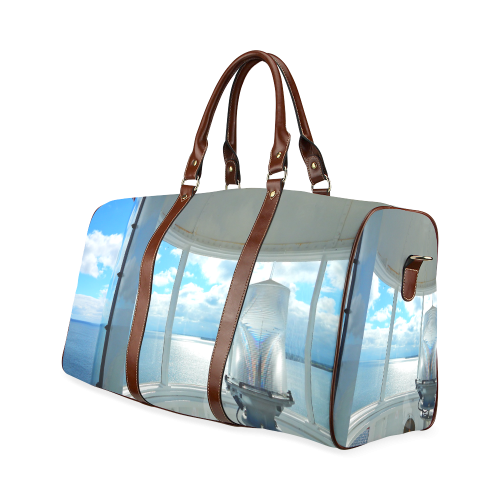 Lighthouse View Waterproof Travel Bag/Large (Model 1639)