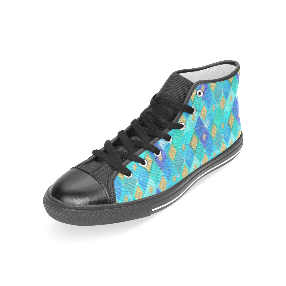 Under water Women's Classic High Top Canvas Shoes (Model 017)