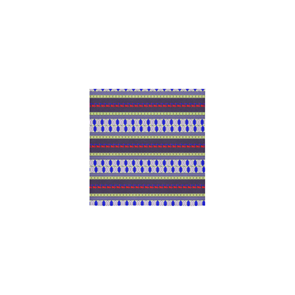 Colorful Geometric Horizontal Pattern Square Towel 13“x13”