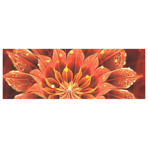 Fiery Fractal Camping Mug -- Red Dahlia Fractal Flower with Beautiful Bokeh Classic Insulated Mug(10.3OZ)