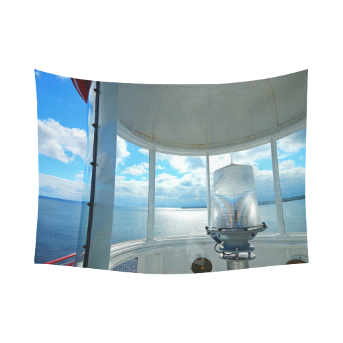 Lighthouse View Cotton Linen Wall Tapestry 80"x 60"