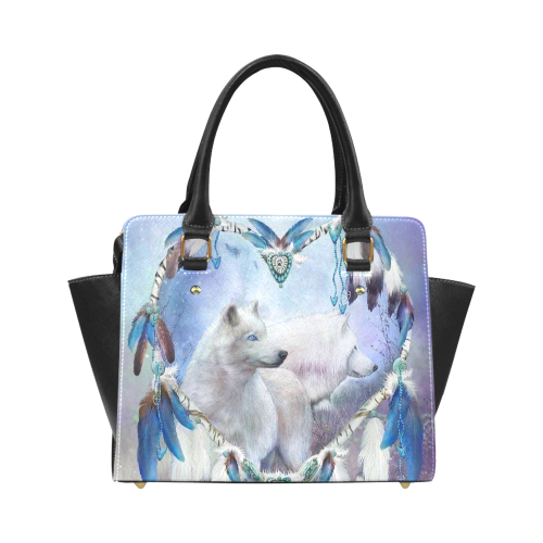 wolf dreamcatcher handbag Classic Shoulder Handbag (Model 1653)