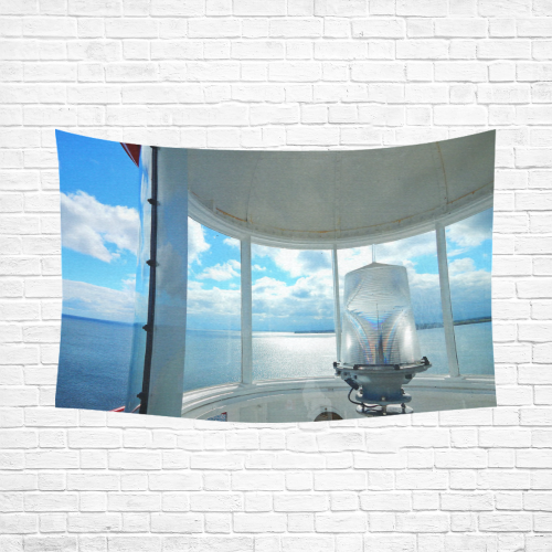 Lighthouse View Cotton Linen Wall Tapestry 90"x 60"