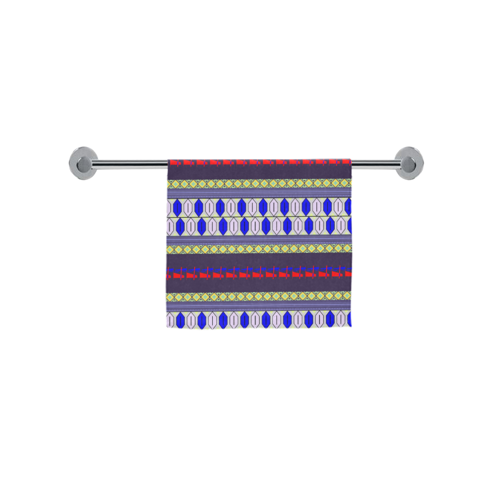 Colorful Geometric Horizontal Pattern Custom Towel 16"x28"