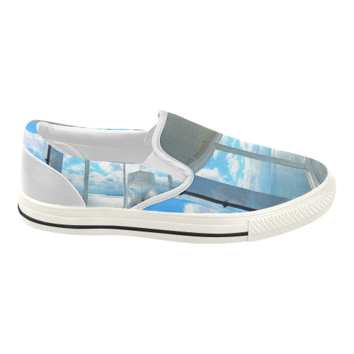 Lighthouse View Women's Slip-on Canvas Shoes (Model 019)