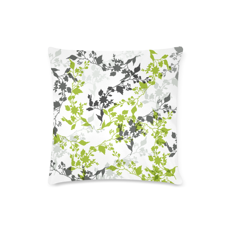 Branches with leaves Custom Zippered Pillow Case 16"x16"(Twin Sides)