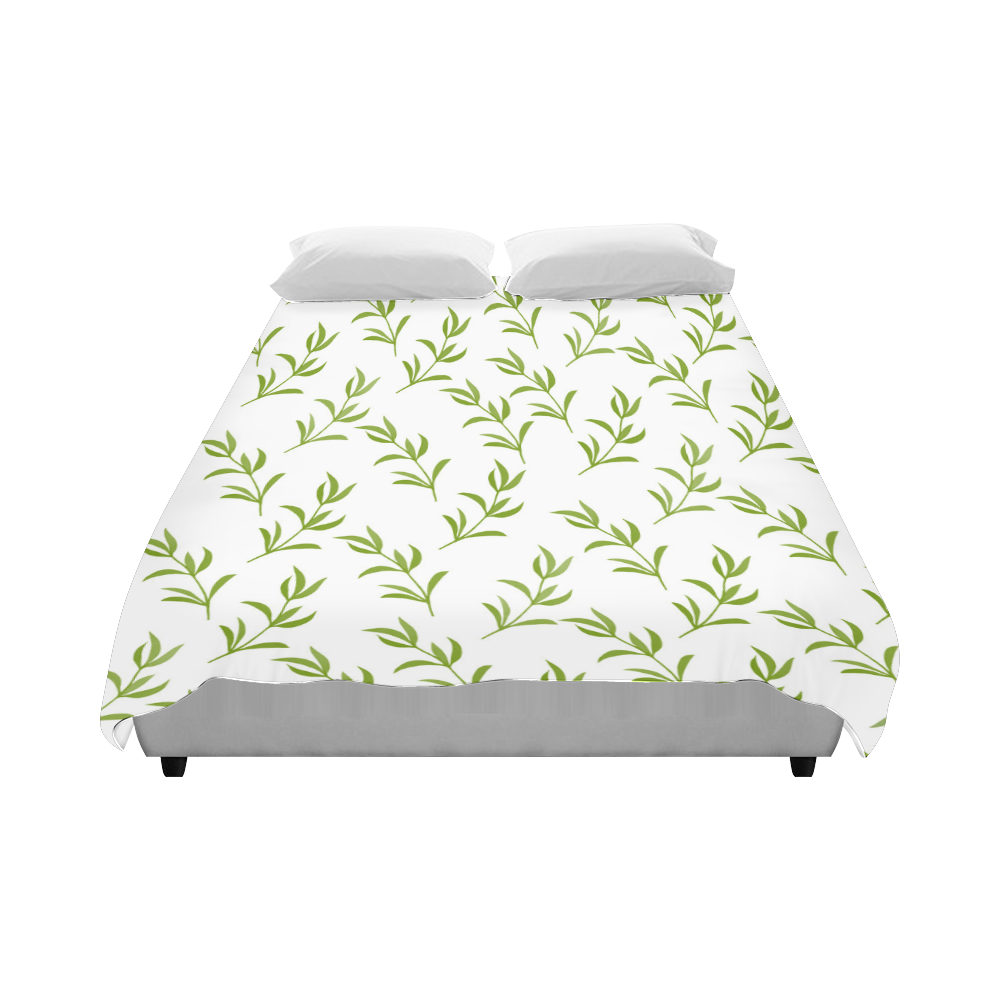 Green branches Duvet Cover 86"x70" ( All-over-print)