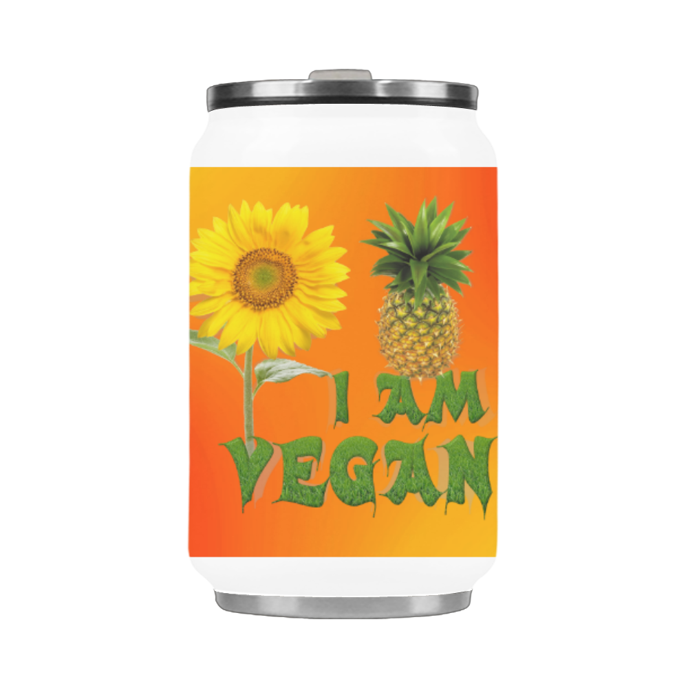I am Vegan Stainless Steel Vacuum Mug (10.3OZ)
