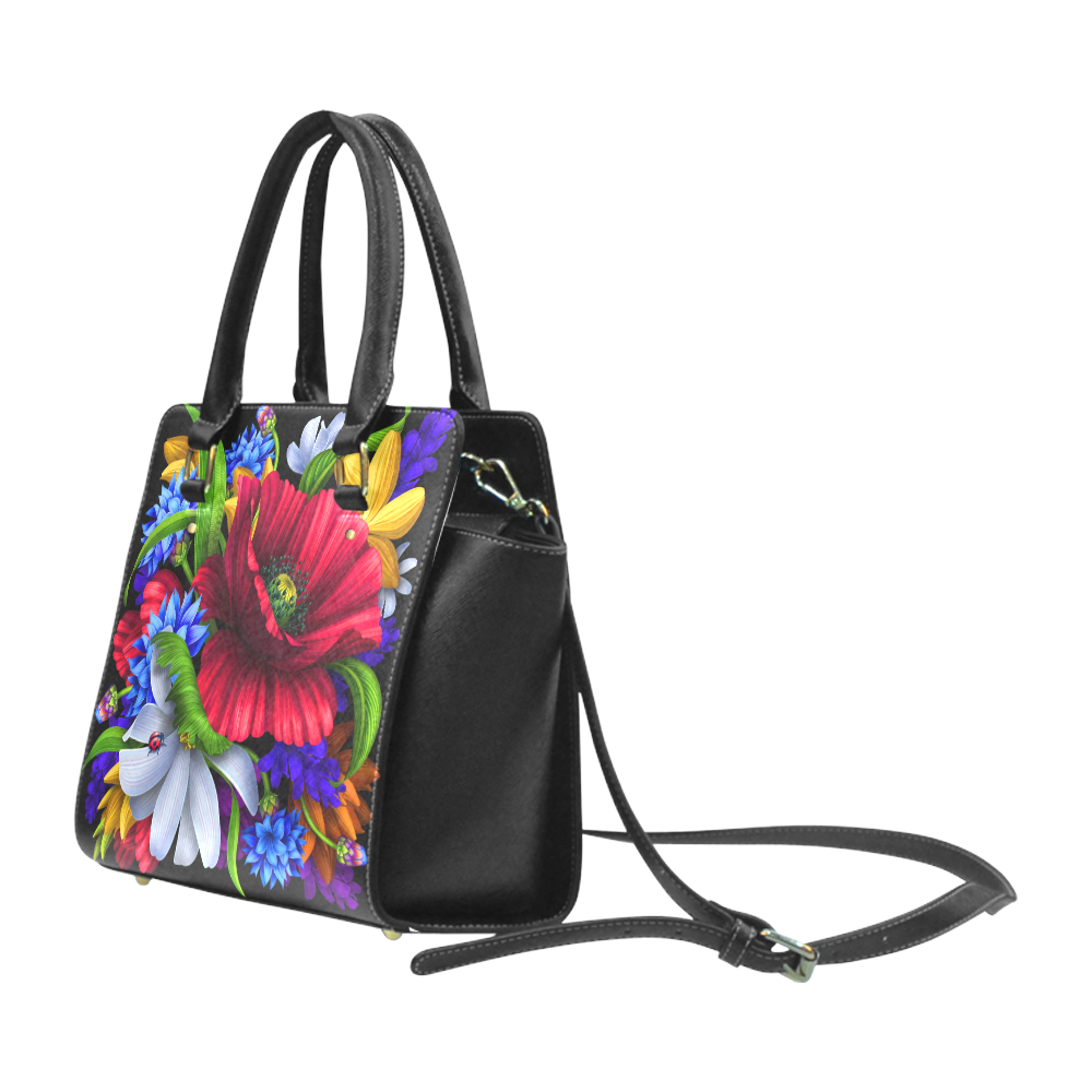 Flowers handbag Classic Shoulder Handbag (Model 1653)