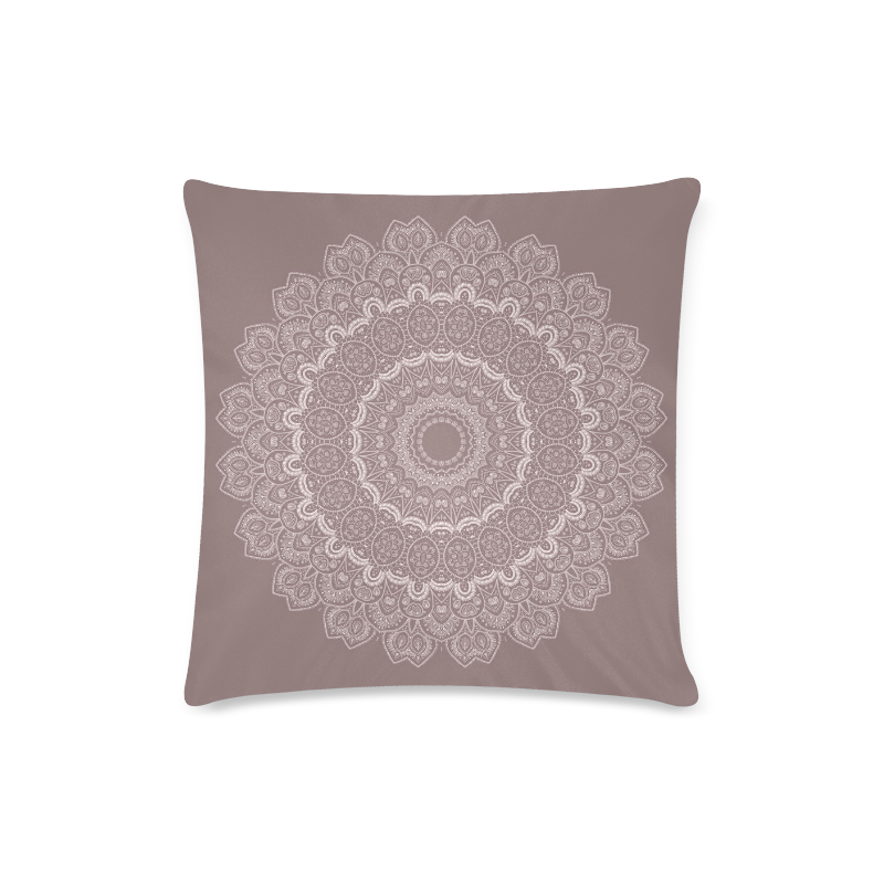 cosmic mandala and universe-bevel1soft pink and ma Custom Zippered Pillow Case 16"x16"(Twin Sides)