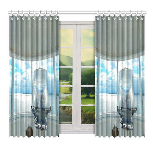 Lighthouse View Window Curtain 52" x 72"(One Piece)
