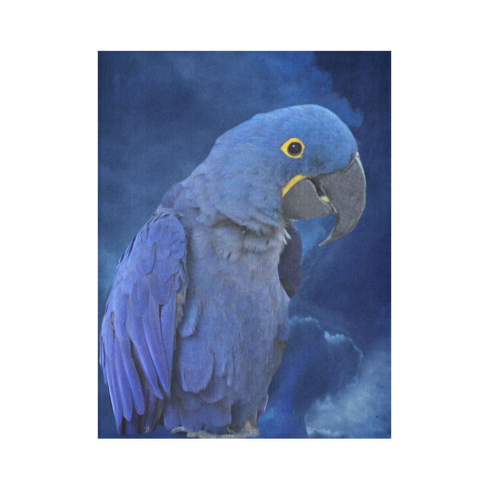 Hyacinth Macaw Cotton Linen Wall Tapestry 60"x 80"