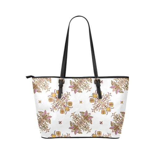 Bodaciously Spicy Wall Flower Print by Aleta Leather Tote Bag/Large (Model 1651)