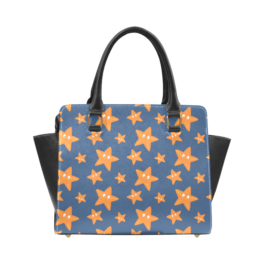 Cute starfish   - cute and sea Rivet Shoulder Handbag (Model 1645)