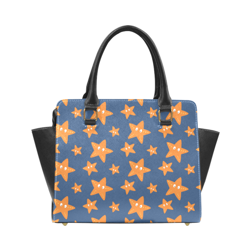 Cute starfish   - cute and sea Rivet Shoulder Handbag (Model 1645)