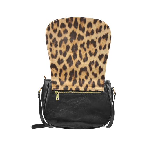 Leopard Skin Classic Saddle Bag/Large (Model 1648)