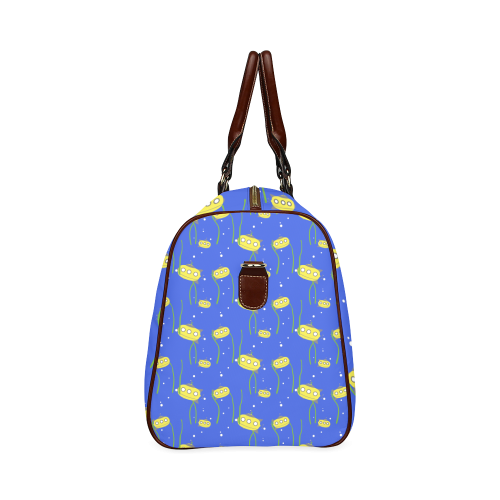 Yellow small submarine   - cartoon and yellow Waterproof Travel Bag/Large (Model 1639)