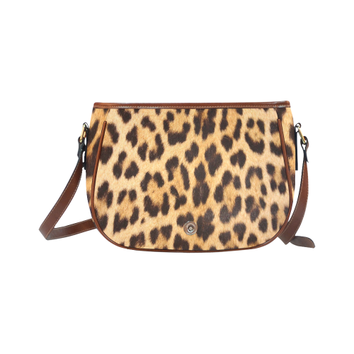 Leopard Skin Saddle Bag/Small (Model 1649) Full Customization