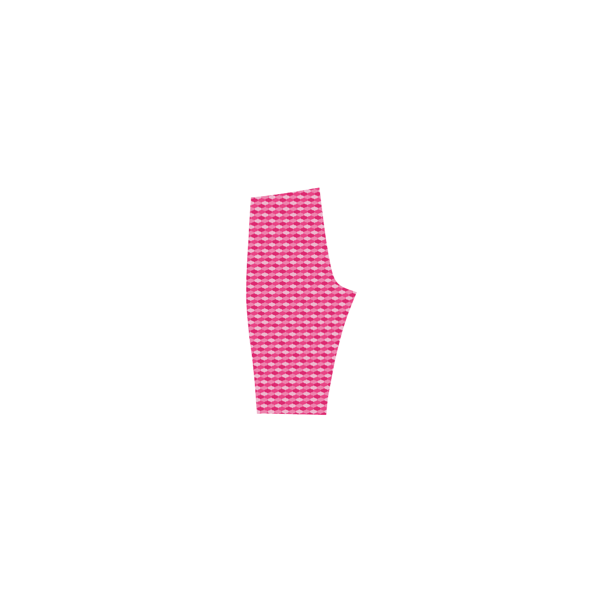 Pink Retro Lozenge Pattern by ArtformDesigns Hestia Cropped Leggings (Model L03)