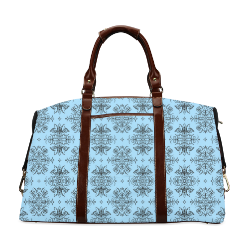 Wall Flower in Airy Blue by Aleta Classic Travel Bag (Model 1643)