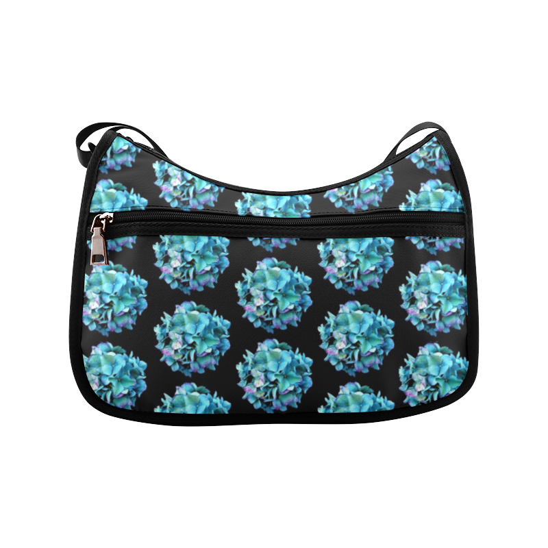 Green Blue Hydrangea Pattern Crossbody Bags (Model 1616)