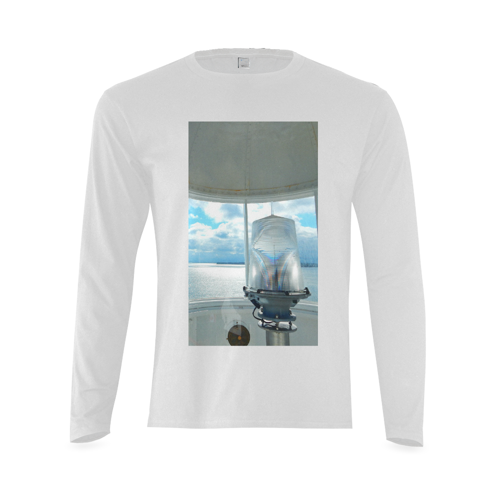 Lighthouse View Sunny Men's T-shirt (long-sleeve) (Model T08)