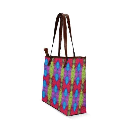 Colorful Painting Goa Pattern Shoulder Tote Bag (Model 1646)
