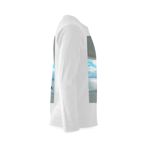 Lighthouse View Sunny Men's T-shirt (long-sleeve) (Model T08)