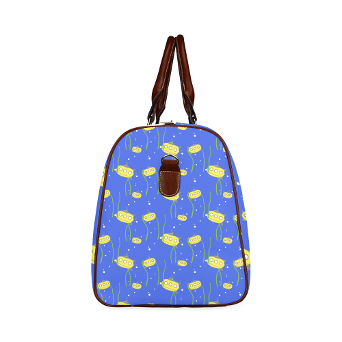 Yellow small submarine   - cartoon and yellow Waterproof Travel Bag/Large (Model 1639)