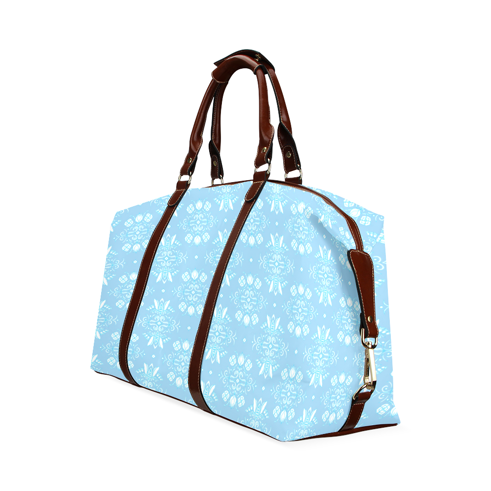 Wall Flower in Airy Blue Wash by Aleta Classic Travel Bag (Model 1643)