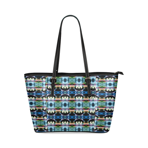 In Space Pattern Leather Tote Bag/Small (Model 1640)