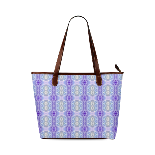 Light Blue Purple White Girly Pattern Shoulder Tote Bag (Model 1646)