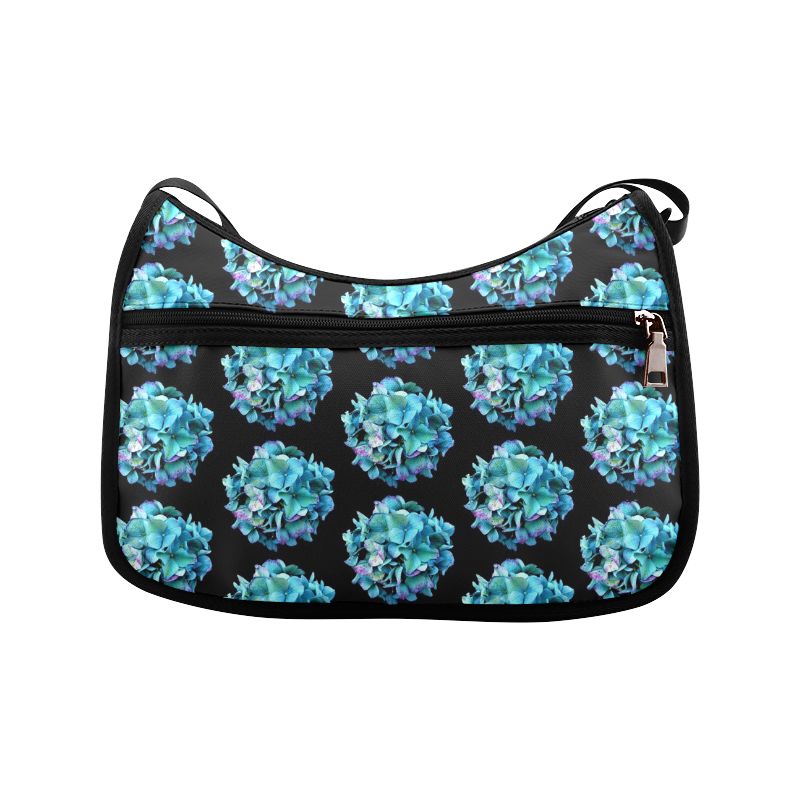 Green Blue Hydrangea Pattern Crossbody Bags (Model 1616)