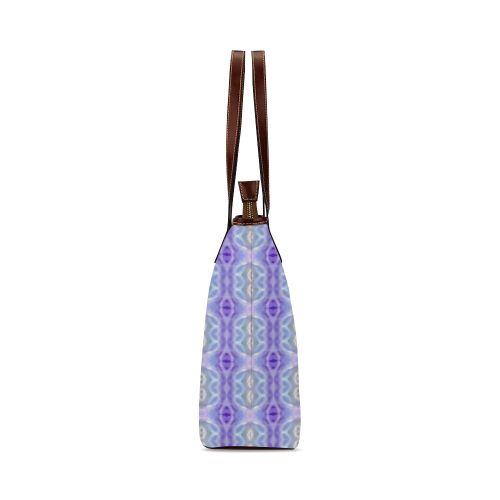 Light Blue Purple White Girly Pattern Shoulder Tote Bag (Model 1646)