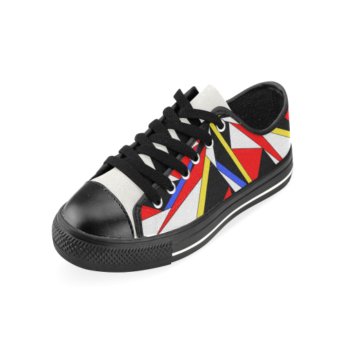 Primary Colors Modern Art by ArtformDesigns Men's Classic Canvas Shoes (Model 018)
